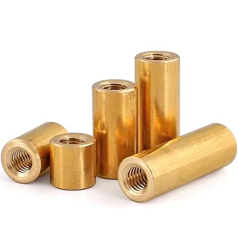 جوز موصل مستدير ، تمتد النحاس الطويل الطويل مقترن الجوز M6-M12 طول 5 مم ~ 100 مم كم مفصل أنبوبي الأكمام (M12x55x18mm 1pcs) in Kuwait