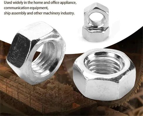 2/50PCS Hex Nuts M1-M20 Hex Nut 304 Stainless Steel Metric(M3.5 x 25Pcs) in Saudi Arabia