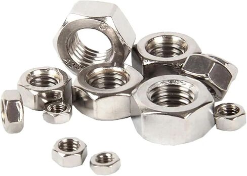 2/50PCS Hex Nuts M1-M20 Hex Nut 304 Stainless Steel Metric(M3.5 x 25Pcs) in Saudi Arabia