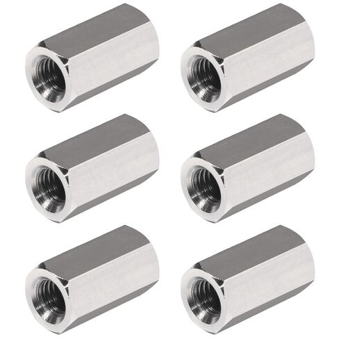 موصل مستدير المكسرات ، 6pcs M8 304 الصلب غير القابل للصدأ Allen Extension Senxagonal Nuts Connector طول 24 مم-40 مم (M8x13x24mm) in Kuwait