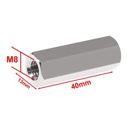 موصل مستدير المكسرات ، 6pcs M8 304 الصلب غير القابل للصدأ Allen Extension Senxagonal Nuts Connector طول 24 مم-40 مم (M8x13x24mm) in Kuwait