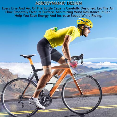 aero Bike Water Bottle Holder Nylon Carbon Fiber Water Bottle Cages for Road Bikes Gravel Mountain e Bike for 2.76-2.95 in Diameter Bottles, with Screw Washer and Wrench 1-Pack in Saudi Arabia