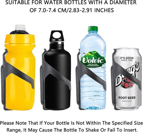 aero Bike Water Bottle Holder Nylon Carbon Fiber Water Bottle Cages for Road Bikes Gravel Mountain e Bike for 2.76-2.95 in Diameter Bottles, with Screw Washer and Wrench 1-Pack in Saudi Arabia