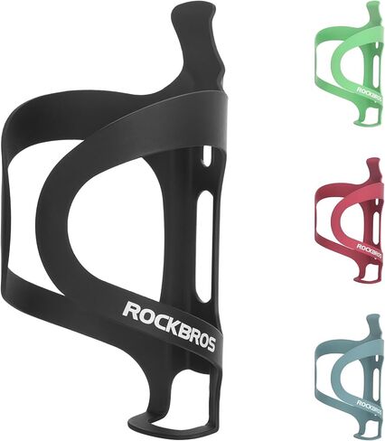 ROCKBROS Bike Water Bottle Cage Holder Lightweight Alloy Aluminum Bicycle Water Bottle Holder Cages Secure Hold Brackets for MTB, Road,Gravel Bike，Blcak in Saudi Arabia