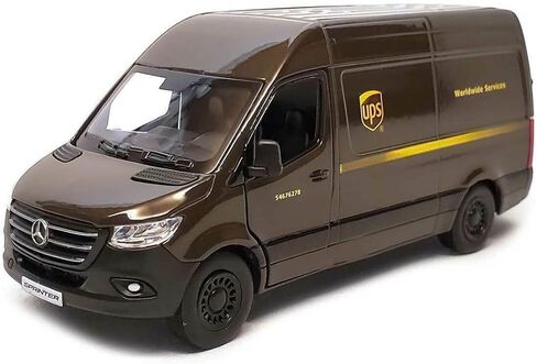 Kinsfun DHL Mercedes-Benz Sprinter 1:46 Scale 5inch Die Cast Motic Model Toy Van Van in Kuwait