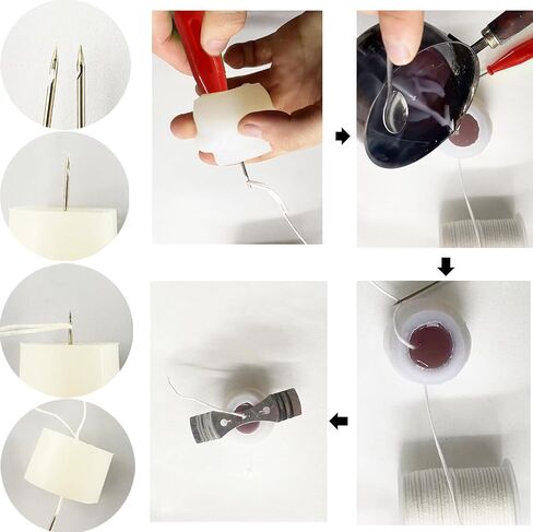 9 PCS Candle Wick Tool Tool for Moulds شمعة كبيرة الشمعة فتل الإبرة الإبرة لكمة مع الخطاف والعين لصنع الشمعة المصابين بالشمعات الفطرية من جميع السمك in Saudi Arabia