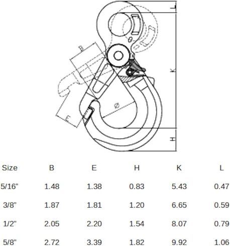 3/8'' Grade 100 Clevis Foundry Hook Clevis Chain Hook WLL 8800 LBS BS 35200 LBS in Saudi Arabia