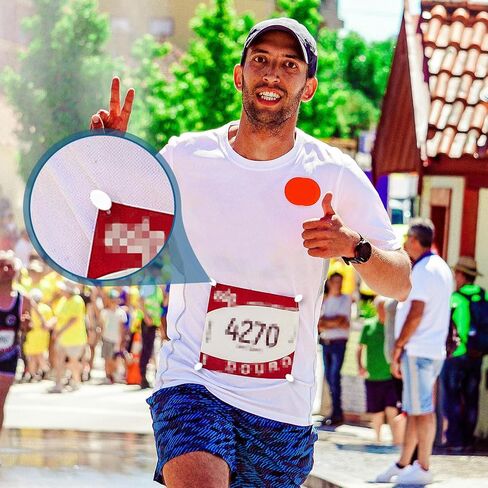 10 Pairs Magnetic Race Bib Holders, Oval Style & Rounded Corners Running Bib Pins Magnet Clips Marathon Race Number Snap Holder Board for Triathlon Cycling Runners Field Supplies in Saudi Arabia