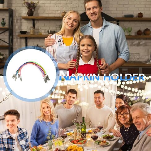 5PCS-Silicone Colorful Dentist Bib Holder Clip with Metal Clips Neck Chains, Dental Napkin Clip for Clinic, Colorful Silicone Lanyard Napkin Holder+ five hooks (Bright Color Series) in Kuwait