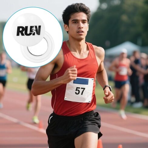 4 Pairs Magnetic Race Bib Clips, Running Bib Holder Marathon Race Number Board Snaps Fixing Magnets for Runners in Saudi Arabia