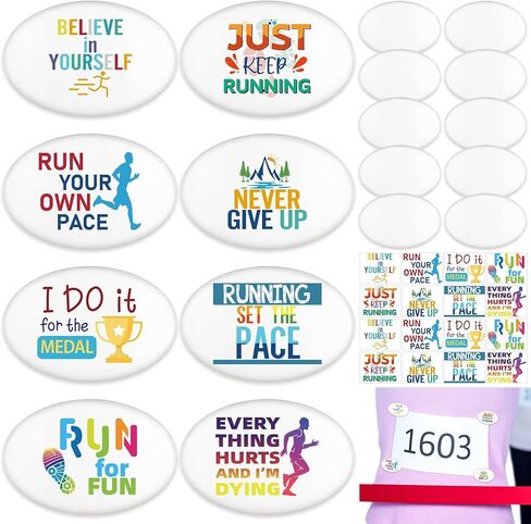 32pcs مقاطع مريلة عداء مع 32 ورقة ملصقات DIY قابلة لإعادة الاستخدام ، سهلة الاستخدام السحابات قفل أمان خفيفة الوزن للركض الآمن ، ماراثون ، الترياتلون ، ركوب الدراجات - بدون مغناطيس ، لا دبابيس مقاطع المريلة in Kuwait