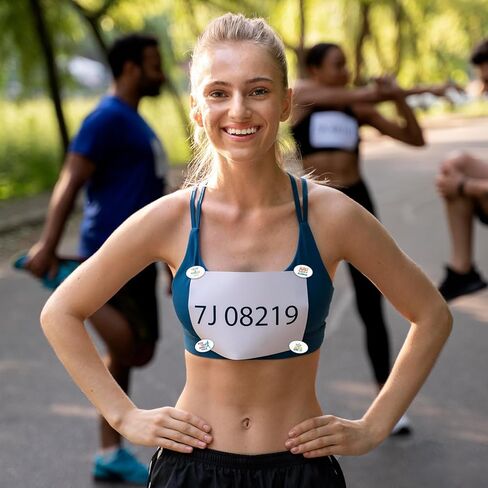 32pcs مقاطع مريلة عداء مع 32 ورقة ملصقات DIY قابلة لإعادة الاستخدام ، سهلة الاستخدام السحابات قفل أمان خفيفة الوزن للركض الآمن ، ماراثون ، الترياتلون ، ركوب الدراجات - بدون مغناطيس ، لا دبابيس مقاطع المريلة in Kuwait