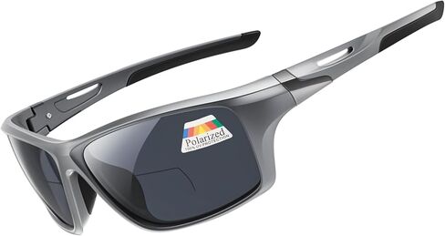 2 Pack Bifocal Reading Sunglasses Men Wrap Around Sports Sun Readers Outdoor Clear Top Soft Nose Pads PC Frame UV400 in Saudi Arabia