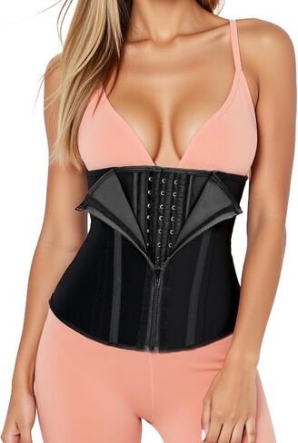 Atbuty Short Torso Waist Trainer for Women Underbust Latex Waist Corsets Cincher Hourglass Body Shaper in Saudi Arabia