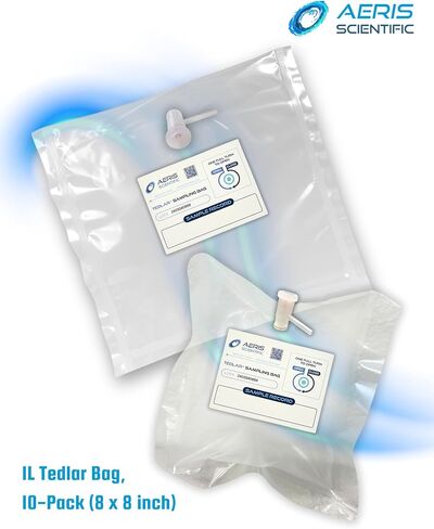 Tedlar 1L - أخذ عينات الهواء - أخذ عينات من الغاز - صمام 2 W Way W/Septum - (10 حزمة) in Saudi Arabia