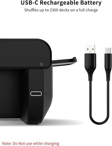 آلة خلل البطاقات التلقائية ل 1-2 طوابق ، USB-C القابلة لإعادة الشحن ، والضوضاء الثقيلة ، والضوضاء المنخفضة ، والمحمولة-تعمل مع UNO ، المرحلة 10 ، SKIP-BO ، Blackjack ، أوراق اللعب القياسية والمزيد in Kuwait