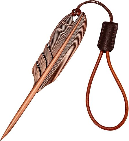 KVV Premium Single-Prong Feather-Inspired Divot Tool with Leather Lanyard – Perfect Golf Gift for Golfers in Saudi Arabia