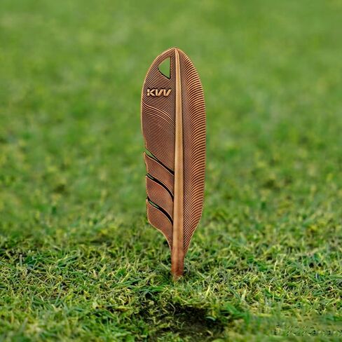 KVV Premium Single-Prong Feather-Inspired Divot Tool with Leather Lanyard – Perfect Golf Gift for Golfers in Saudi Arabia