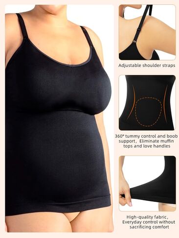 Compression Tank Tops for Women, High Shaping Scoop & V-Neck Cami, Shapewear Tummy Control Camisole in Saudi Arabia