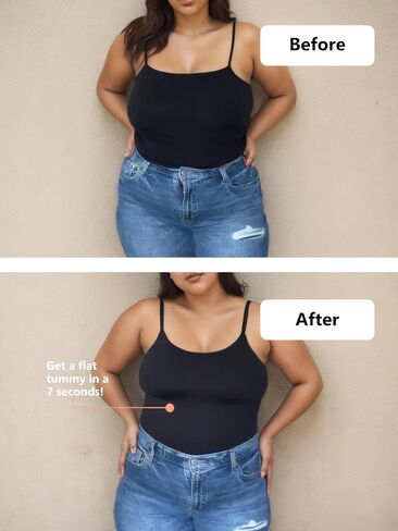 Compression Tank Tops for Women, High Shaping Scoop & V-Neck Cami, Shapewear Tummy Control Camisole in Saudi Arabia