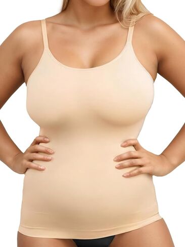 Compression Tank Tops for Women, High Shaping Scoop & V-Neck Cami, Shapewear Tummy Control Camisole in Saudi Arabia