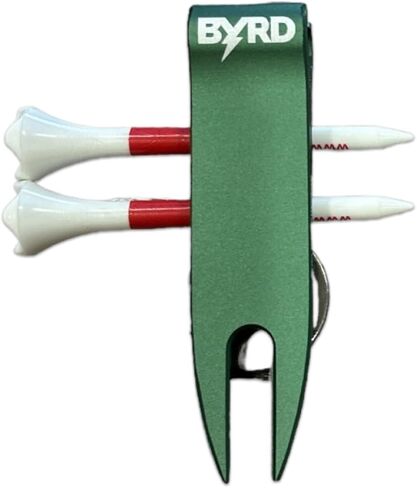 The Byrd Divot Clyp Golf Multitool - Divot Tool & Clip | Organizes Your Tees, Ball Marker & Divot Tool All in One | Essential Golf Gear for Focused Rounds | Golf Accessories for Men (Green) in Saudi Arabia
