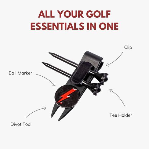 The Byrd Divot Clyp Golf Multitool - Divot Tool & Clip | Organizes Your Tees, Ball Marker & Divot Tool All in One | Essential Golf Gear for Focused Rounds | Golf Accessories for Men (Green) in Saudi Arabia