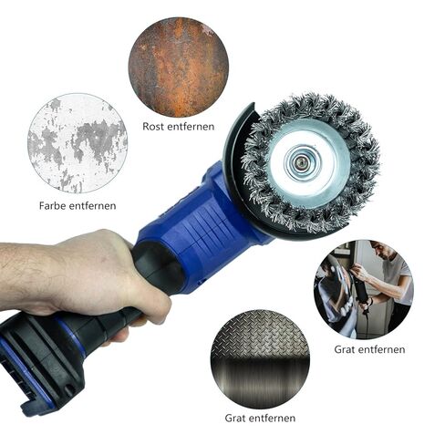 SALI 6 Pack Wire Cup Brush, 4 Inch Twisted Knotted Cup Brush for Grinders, with 5/8-11 Inch Arbor for Heavy Cleaning Rust, Stripping and Abrasive, for Angle Grinder in Kuwait