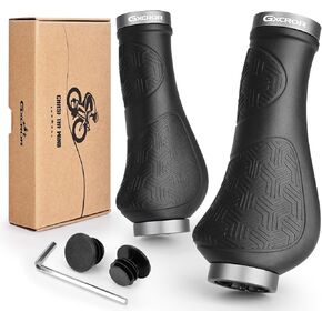 GXCROR Premium Ergonomic Non-Slip Bike Grips Handlebar - Dual-Locking Mountain/MTB Bicycle Grips, Universal 130mm All-Weather Comfort(2-Year Warranty) in Kuwait
