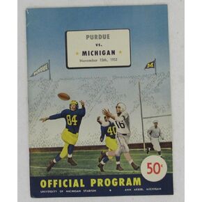 15 نوفمبر 1952 برنامج لعبة كرة القدم الجامعية بوردو مقابل ميشيغان 195702 - برامج الكلية in Kuwait