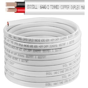 4 6 8 10 Gauge Duplex Marine Wire Tinned Copper Electrical Cable Waterproof OFC Oxygen Free Copper Wire Red & Black Electrical Cable for Boat, RV, Camper, Trailer, Solar Outdoors in Kuwait