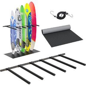 رف لوح التزلج العمودي للجدار ، جدار التزلج على الجدار مع سلك بنجي وحصيرة مطاطية ، 4/6 أذرع معدنية مرآب للتصفح جدار للركوب الأمواج ، لوحة مجداف SUP ، لوح التزلج على الجليد in Kuwait