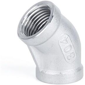 موصل الأنابيب ، خيط أنثى BSP 304 الفولاذ المقاوم للصدأ 45 درجة محول موصل تركيب أنابيب المرفق (3/8 ") in Kuwait