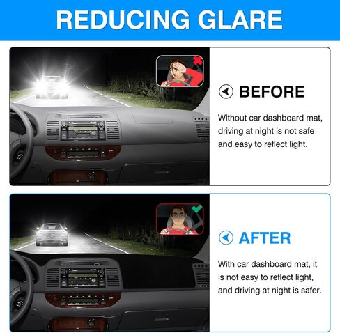 Autorder Dashboard Cover Mat for Toyota Camry 2025 Accessories Dash Cover Upgrade Velvet Dash Mat Sunshade Glare UV Rays Protector(Without HUD) in Kuwait