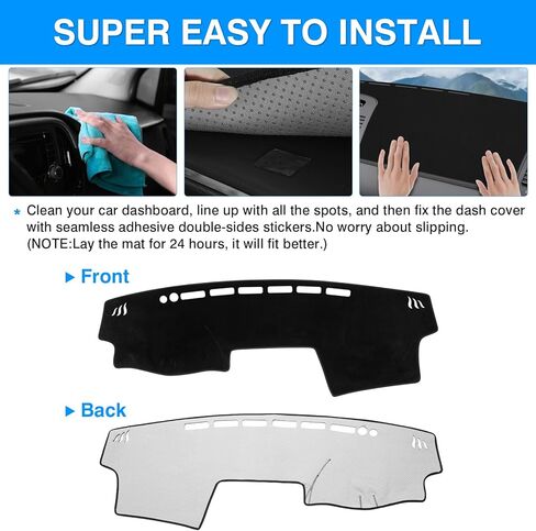 Autorder Dashboard Cover Mat for Toyota Camry 2025 Accessories Dash Cover Upgrade Velvet Dash Mat Sunshade Glare UV Rays Protector(Without HUD) in Kuwait