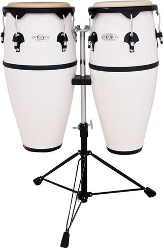 Toca Synergy Fiberglass Conga Set w/Stand - White in Saudi Arabia