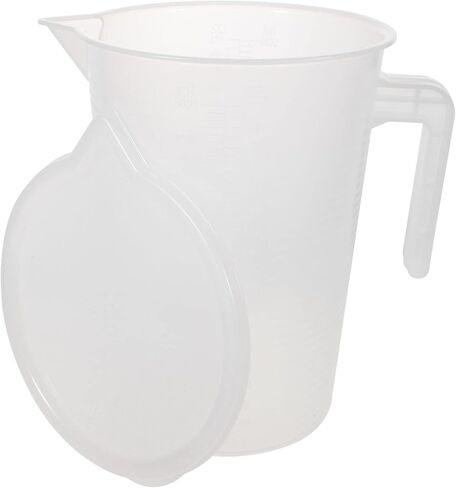 Generic Large Capacity Measuring Jug with Scale and Lid Food Grade Plastic Pitcher Comfortable Handle for Home Restaurant and Cafe Use Accurate Measuring Cup for Milk Tea in Saudi Arabia