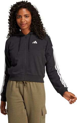 adidas Women's Essentials 3-Stripes French Terry Full-Zip in Saudi Arabia