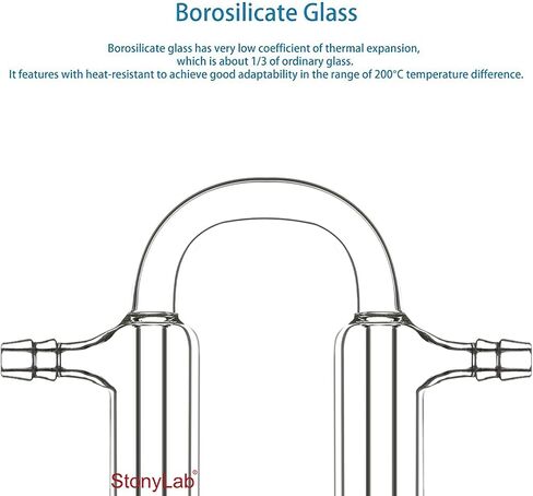 stonylab u glass gas blbler ، reverse flow il propbler bublber adapter with اثنين in Saudi Arabia