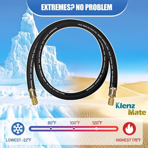 2025 طقم إخلاء تم ترقيته ، 1/2 "خرطوم فراغ HVAC ، 1/4" و 5/16 "أداة إزالة الصمام الأساسية ، 3/8" in Kuwait