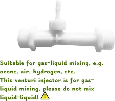 1/2 Venturi Injector ، نموذج خاص لخلط الغاز السائل ، مادة PP ، مؤشر ترابط NPT ، معدل التدفق 200L/H (1/2 بوصة) in Saudi Arabia