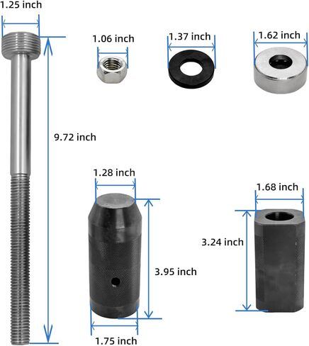 9U-6891 Injector Sleeve Cup Remover Installer Tool Set 6pcs Fit for CAT Caterpillar 3406E C10 C12 C15 C16 C-18 Engine Heavy Duty Steel in Kuwait