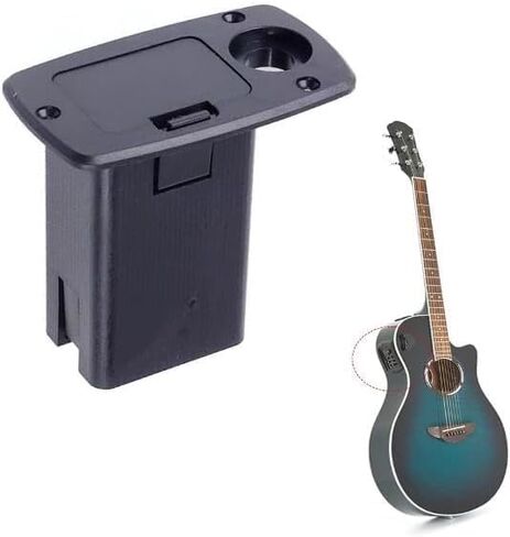 BLACK ACTION BASS GUITAR PACEUP ، صندوق حافظة بطارية 9 فولت ، مقصورة بطارية للغيتار الكهربائي ، باس غيتار أجزاء الملحقات in Kuwait
