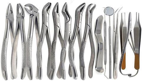 German 74 Pcs Dental Oral Extraction Extracting Forceps Elevators Instruments Set Kit in Saudi Arabia