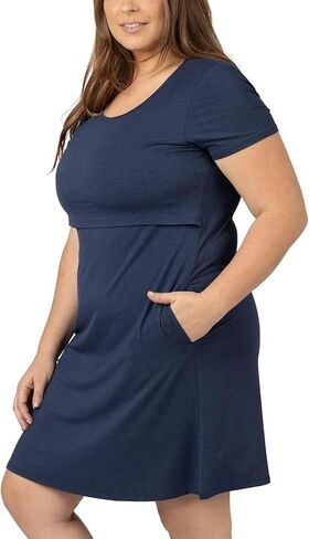 Kindred Bravely Eleanora Ultra Soft Maternity Nursing Dress | Short Sleeve Breastfeeding Dress with Pockets in Saudi Arabia
