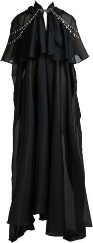 miccostumes Women's Chiffon Cloak Medieval Princess Elf Costume Cape with Hooded Halloween in Saudi Arabia