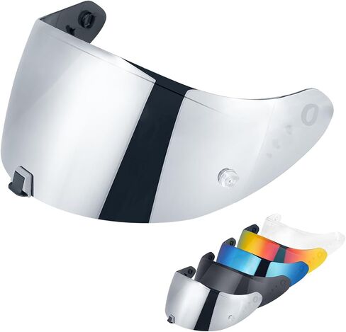 VCOROS T520 خوذة درع الحافة لـ ST1400/R1 - T520 Full Face Shield Helment Helmet Aggoors for T520 ST1400 R1 (Chrome Red) in Saudi Arabia