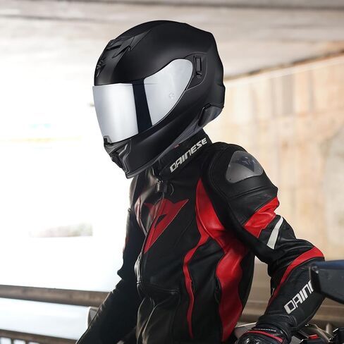 VCOROS T520 خوذة درع الحافة لـ ST1400/R1 - T520 Full Face Shield Helment Helmet Aggoors for T520 ST1400 R1 (Chrome Red) in Saudi Arabia