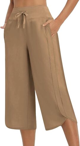 sopessa womens capris لصيف الصيف عالية الخصر صالة الساق الساق in Kuwait