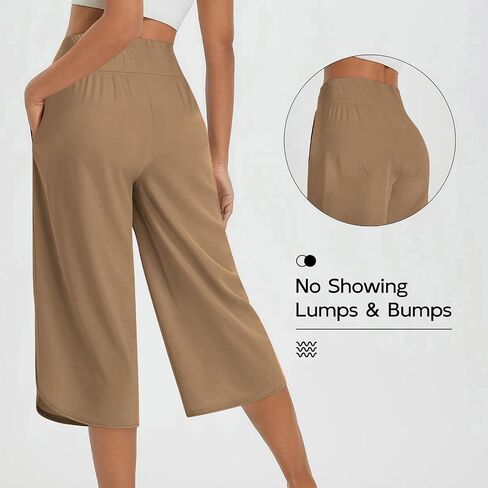 sopessa womens capris لصيف الصيف عالية الخصر صالة الساق الساق in Kuwait